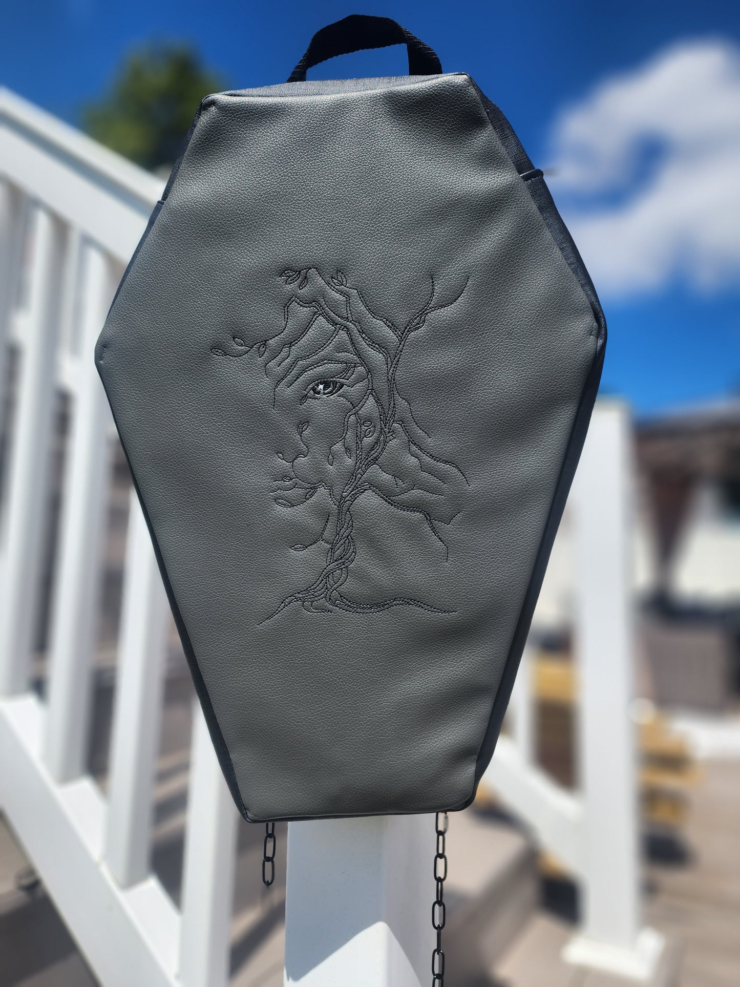Tree Face Coffin Backpack