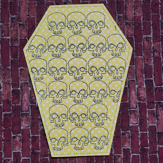 coffin skull mat