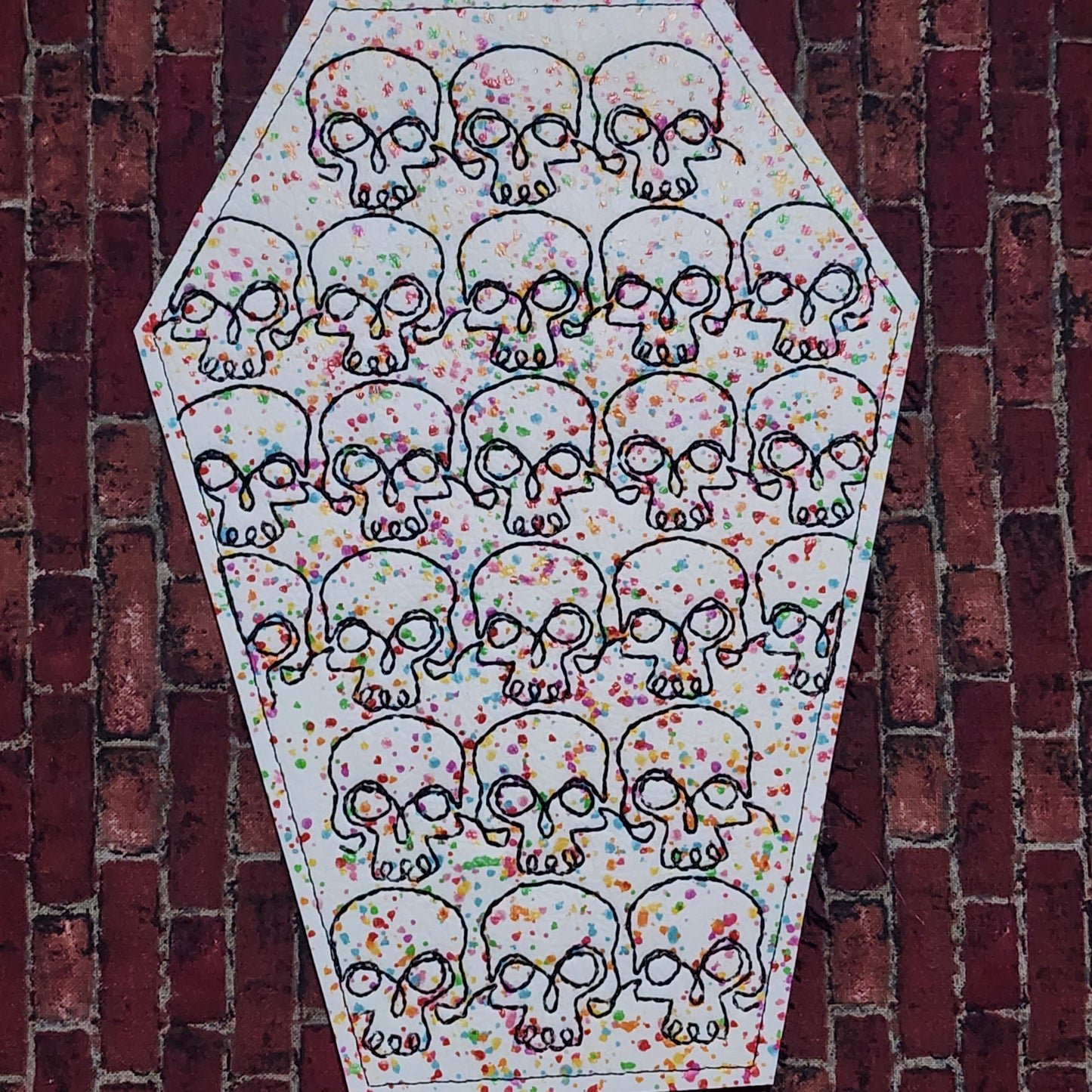 coffin skull mat
