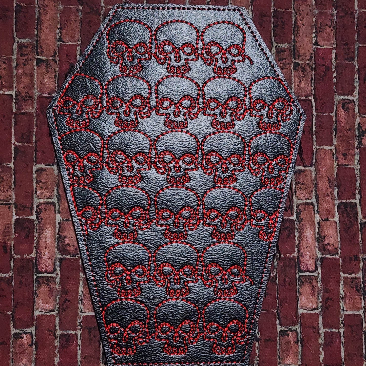 coffin skull mat