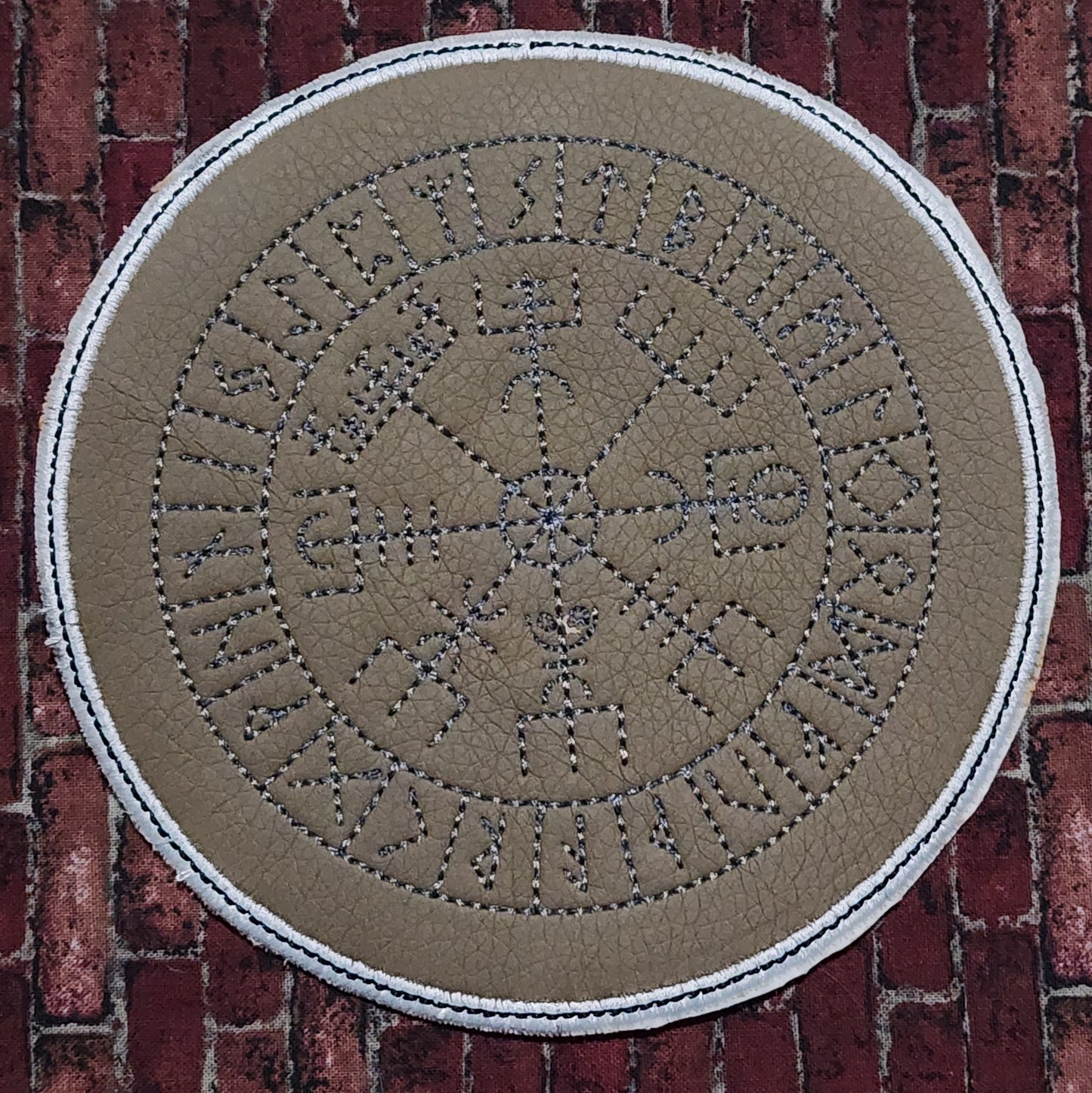 Vegvisir with runes coaster