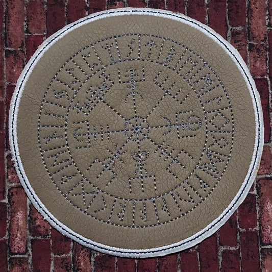 Vegvisir with runes coaster