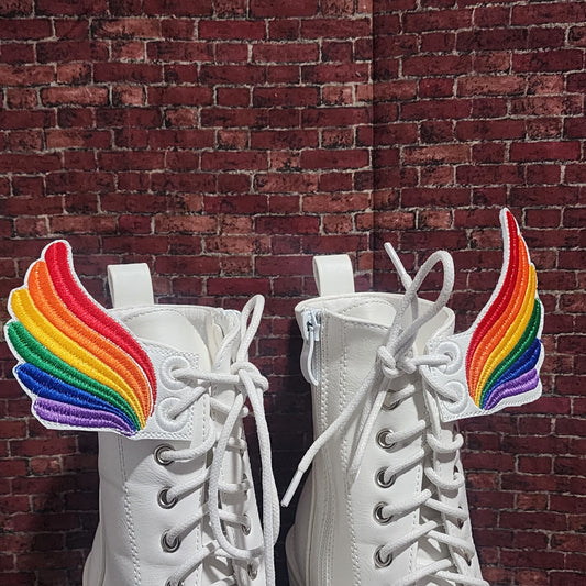 Rainbow shoe wings