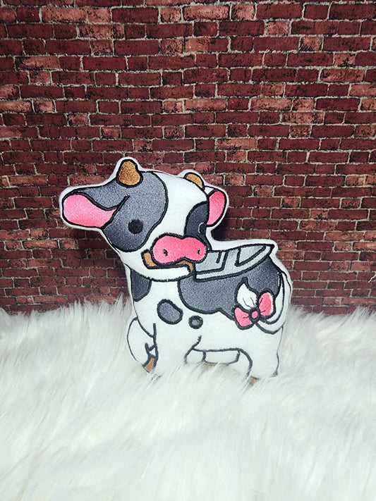Baby Cow With knife plushie