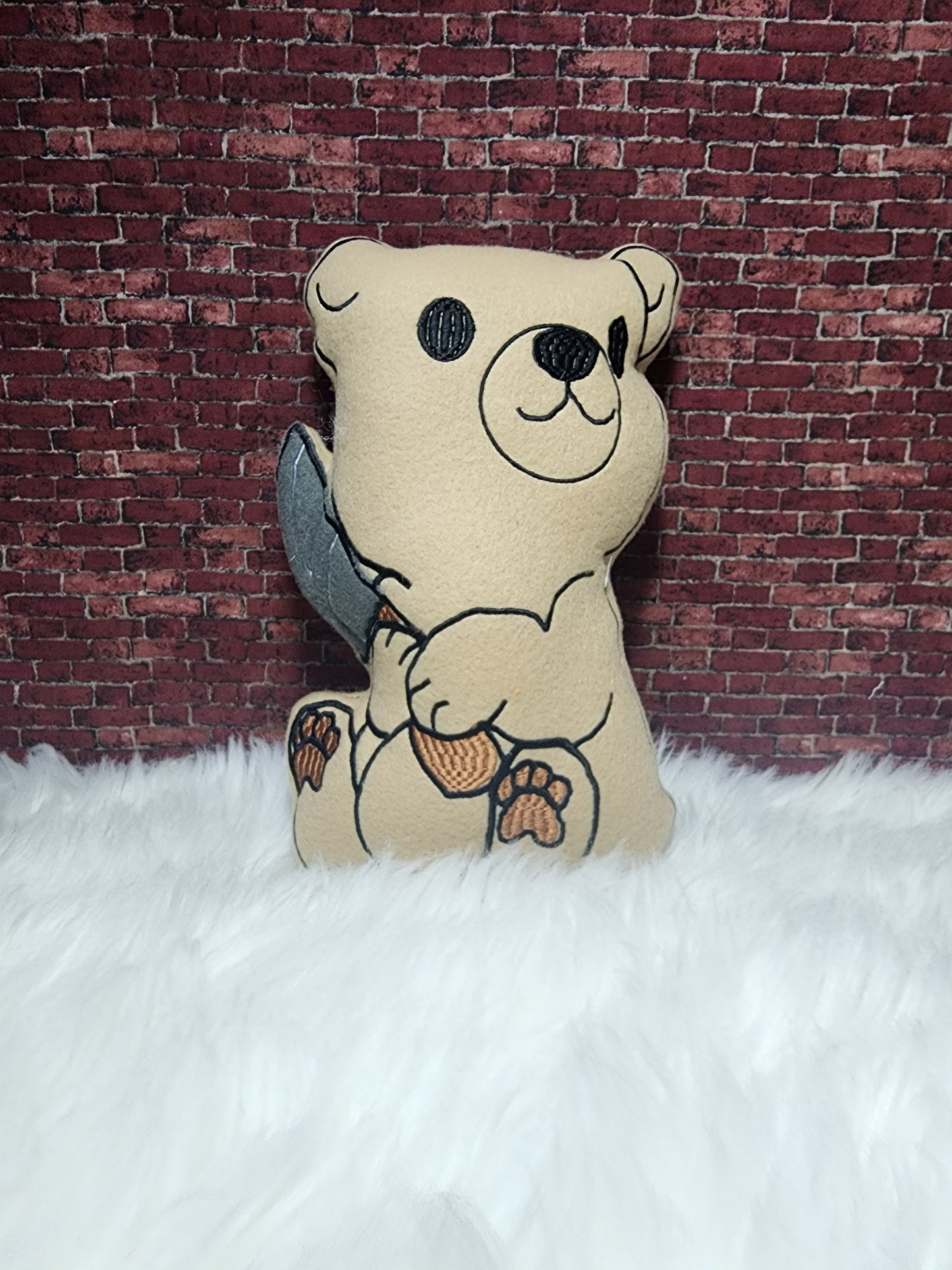 Bear with Knife plushie
