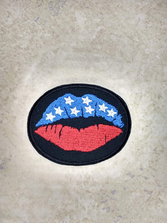 Patriotic Lips Patch
